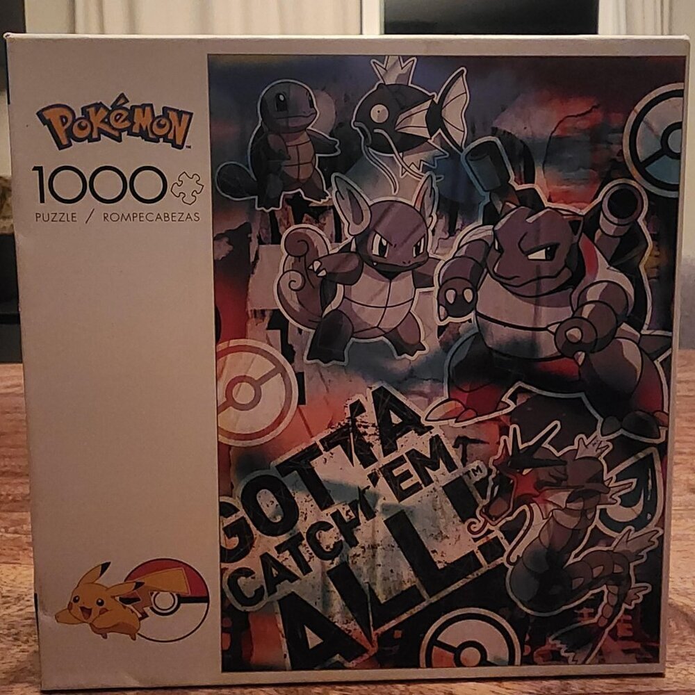 Pokemon Puzzle 1000 Piece Blastoise Gyarados Squirtle Wartortle Buffalo Games